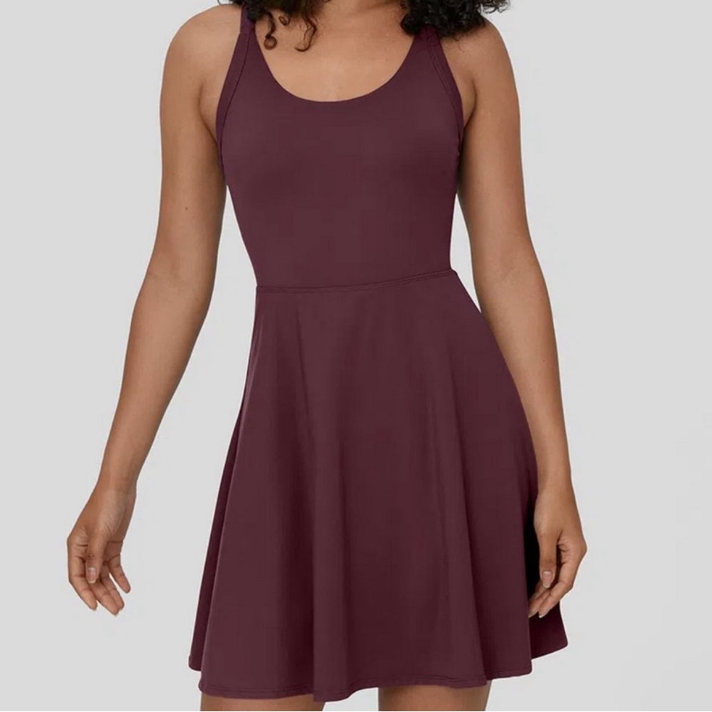 Halara Fig Twist-Back Tennis Dress (longer length)